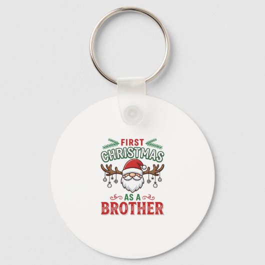 Eerste kerst als een broer Santa Gnome Sleutelhanger (Voorkant)