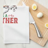 Eerste kerst als een broer Santa Gnome Theedoek (Quarter Fold)