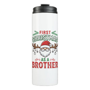 Eerste kerst als een broer Santa Gnome Thermosbeker