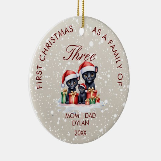 Eerste kerst als een Family Circle Ornament (Rechts)