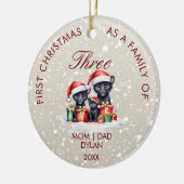 Eerste kerst als een Family Circle Ornament (Links)