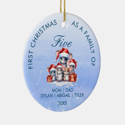 Eerste kerst als een Family Circle Ornament (Rechts)