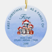 Eerste kerst als een Family Circle Ornament (Voorkant)