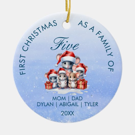 Eerste kerst als een Family Circle Ornament (Voorkant)