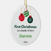 Eerste kerst als een gepersonaliseerd ornament (Rechts)