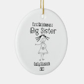 "Eerste kerst als een grote zus" Ornament (Rechts)