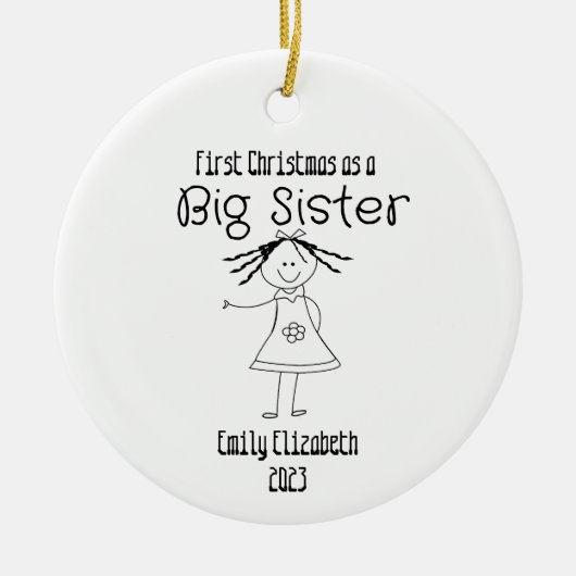 "Eerste kerst als een grote zus" Ornament (Voorkant)