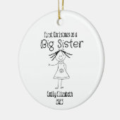 "Eerste kerst als een grote zus" Ornament (Links)
