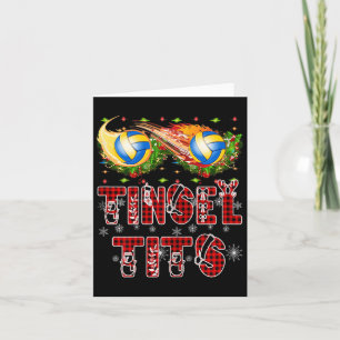 Eerste kerst als een mama Tinsel volleybal moeder Kaart