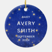 Eerste kerst als een moeder zeepaardje gewoonte keramisch ornament (Achterkant)