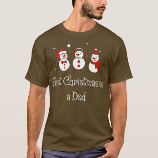 Eerste kerst als een vader Grappige familie kerst  T-shirt