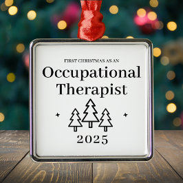 Eerste kerst als ergotherapeut metalen ornament