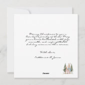 Eerste kerst als familie van drie konijnen feestdagenkaart (Achterkant)