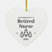 Eerste kerst als gepensioneerd verpleegster keramisch ornament (Voorkant)
