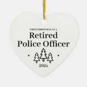 Eerste kerst als gepensioneerde politieagent Pensi Keramisch Ornament (Voorkant)