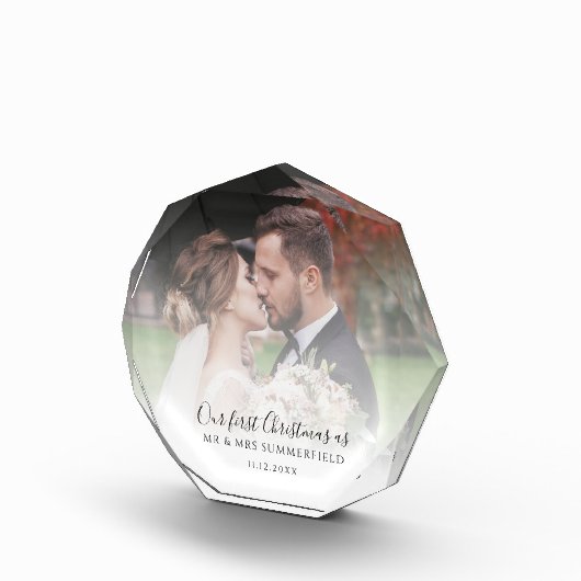 Eerste kerst als getrouwd Huwelijksfoto op maat Fotoblokken (Rechts)