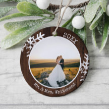 Eerste kerst als getrouwd paar foto roestig hout s