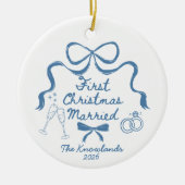 Eerste kerst als getrouwd paar ornament 1e verjaar (Voorkant)