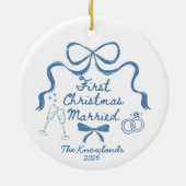 Eerste kerst als getrouwd paar ornament 1e verjaar (Achterkant)