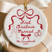 Eerste kerst als getrouwd paar ornament 1e verjaar