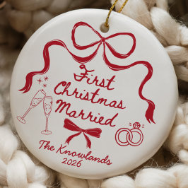 Eerste kerst als getrouwd paar ornament 1e verjaar
