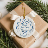 Eerste kerst als getrouwd paar ornament 1e verjaar
