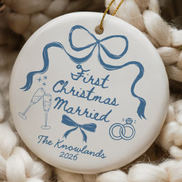 Eerste kerst als getrouwd paar ornament 1e verjaar