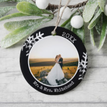 Eerste kerst als getrouwd stel Foto Moderne sneeuw