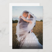 Eerste kerst als getrouwd stel volledige foto feestdagenkaart (Voorkant / Achterkant)