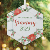 Eerste kerst als Grammy Glas Ornament