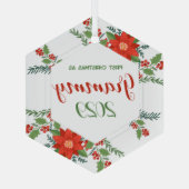 Eerste kerst als Grammy Glas Ornament (Achterkant)