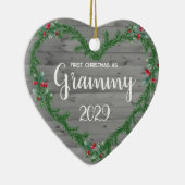 Eerste kerst als Grammy Keramisch Ornament (Rechts)