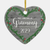 Eerste kerst als Grammy Keramisch Ornament (Voorkant)