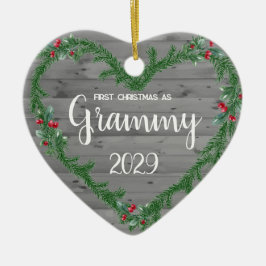 Eerste kerst als Grammy Keramisch Ornament