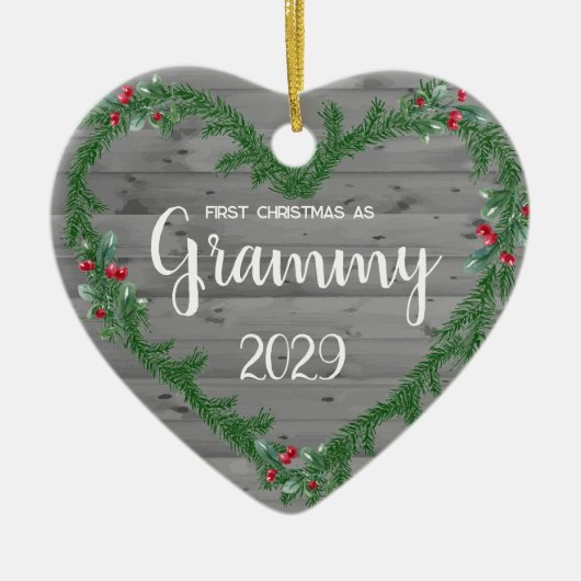 Eerste kerst als Grammy Keramisch Ornament (Voorkant)