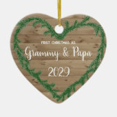 Eerste kerst als Grammy Keramisch Ornament (Voorkant)