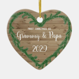 Eerste kerst als Grammy Keramisch Ornament