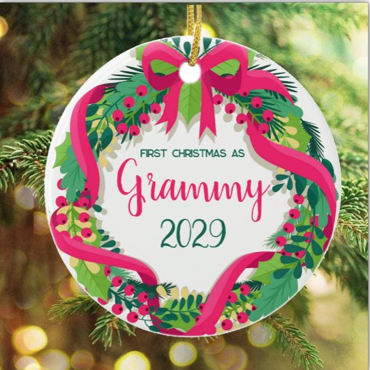 Eerste kerst als Grammy Keramisch Ornament