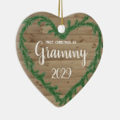 Eerste kerst als Grammy Keramisch Ornament (Rechts)