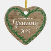Eerste kerst als Grammy Keramisch Ornament (Voorkant)