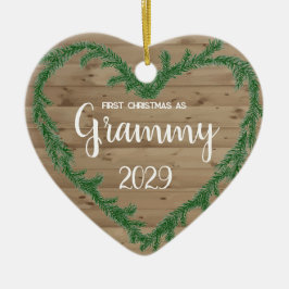 Eerste kerst als Grammy Keramisch Ornament