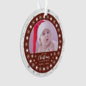 Eerste kerst als grootouders 2-foto aandenken ornament (voorkant)