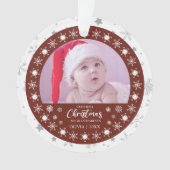 Eerste kerst als grootouders 2-foto aandenken ornament (voorkant)