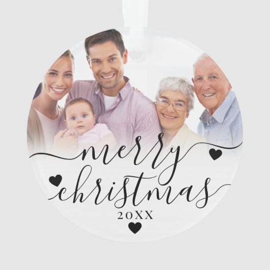 Eerste kerst als grootouders 2 foto ornament (achterkant)