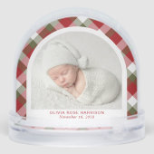 Eerste kerst als grootouders Arch Baby Foto Sneeuwbol (Achterkant)