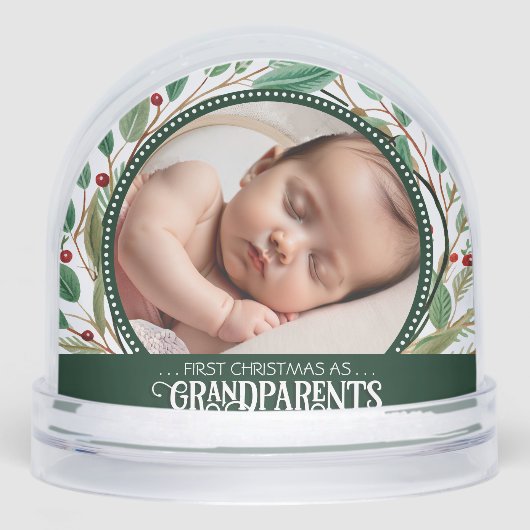 Eerste kerst als grootouders cadeau Wereldbollen Sneeuwbol (Voorkant)