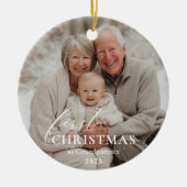 Eerste kerst als grootouders foto keramisch ornament (Voorkant)