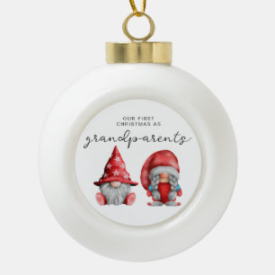 Eerste kerst als grootouders kerst familie keramische bal ornament