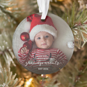 Eerste kerst als grootouders Kerstfamilie Ornament