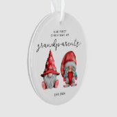Eerste kerst als grootouders kerstgezin ornament (voorkant)